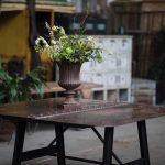 Metal Industrial Rivet Dining Table